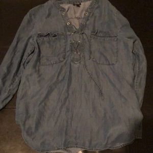 Blue Jean Long Sleeve Dress